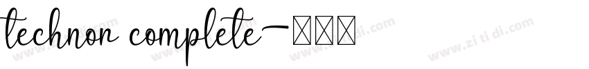 technor complete字体转换